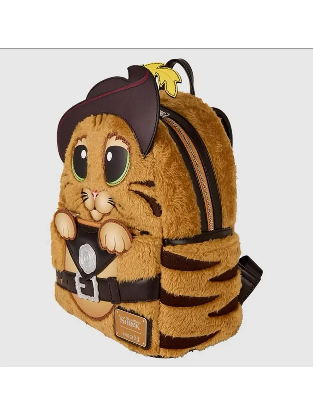 Loungefly Shrek Puss In Boots Plush Cosplay Mini Backpack